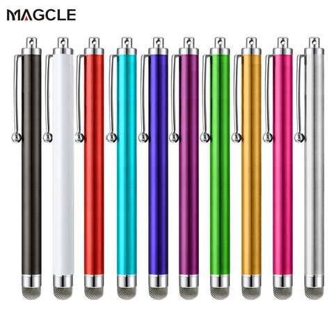 10Pcs/Set Mesh Fiber Capacitive Stylus Pen Metal Touch Screen Pens for All Capacitive screen Smart Phone Tablet Drop Shipping ► Photo 1/6
