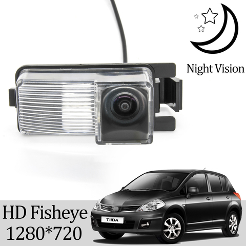 Owtosin HD 1280*720 Fisheye Rear View Camera For NISSAN Tiida/Versa/Latio Hatchback C11 2004-2012 Car Backup Parking Accessories ► Photo 1/6