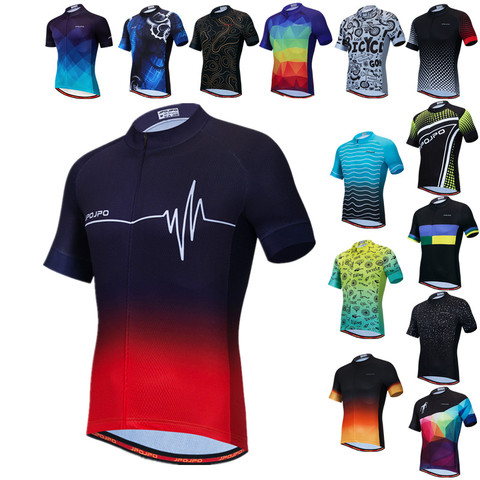 Weimostar ECG Cycling Jersey Men Short Sleeve Mountain Bike Jersey Tops Maillot Breathable Bicycle Shirt Road Cycling Clothing ► Photo 1/6