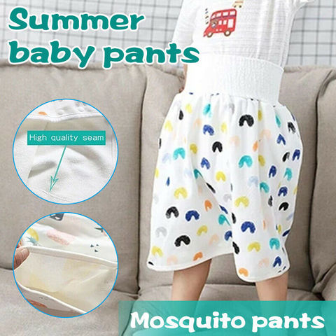 Baby Waterproof Diaper Skirt Pants 2 in 1 Comfy Children's Adult Diaper Shorts Baby Loose Absorbent Shorts Kids Underwear Unisex ► Photo 1/6