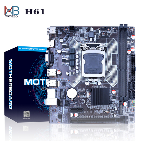 H61 LGA 1155 Motherboard DDR3 Dual Channels Memory 16G For Intel H61 LGA1155 Core I3 I5 I7 Xeon CPU Motherboard 1155 ► Photo 1/6