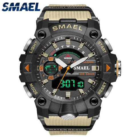 Military Watches Men Sport Watch New 50M Waterproof Wristwatch Stopwatch Alarm LED Light Digital Watches 8040 Men's Sports Watch ► Photo 1/6