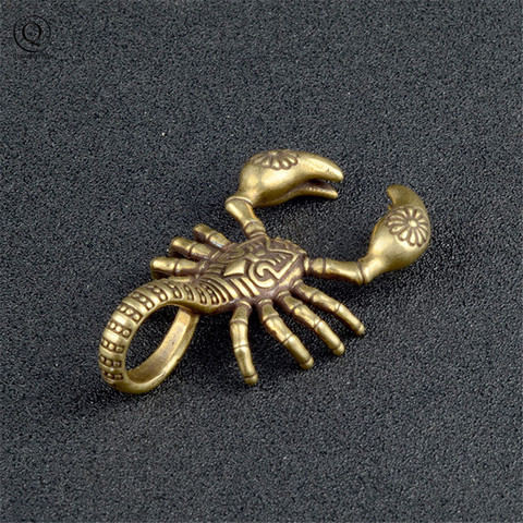 Handmade Solid Copper Scorpion Keychain Brass Key Chains Pendants Vintage Creative Personality Keyring Mascot Key Holder Jewelry ► Photo 1/6