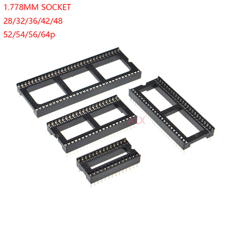 10PCS 28/32/36/42/48/52/54/56/64 pin IC SOCKET 1.778MM pitch DIP CHIP TEST HOLDER Adaptor 28P/32P/36P/42P/48P/52P/54P/56P/64P ► Photo 1/4