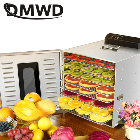 110V/220V 8 Trays Food Dehydrator Snacks Dehydration Air Dryer Stainless Steel Fruit Vegetable Herb Meat Drying Machine EU US UK ► Photo 1/3