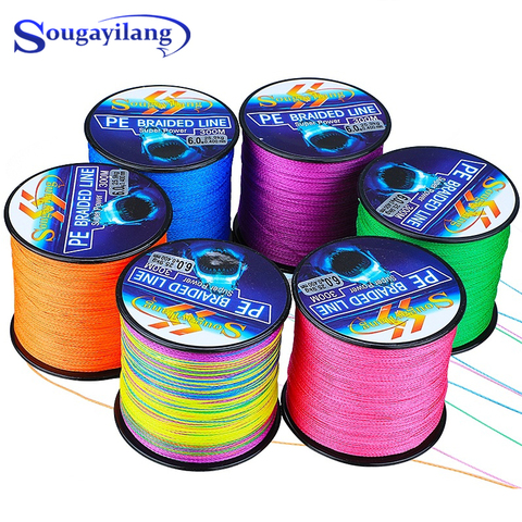 Sougayilang 4 Strands Braided Fishing Line 0.6-8.0# 300M PE Fishing Line 6.3-32.8kg Multifilament Fishing Line Smooth Pesca ► Photo 1/6