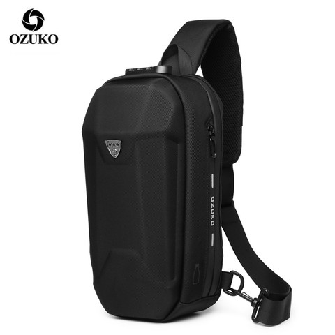 OZUKO Newest Men Crossbody Bag Multifunction Anti-theft Shoulder Bags Male Waterproof USB Charge Short Trip Messenger Chest Bag ► Photo 1/6