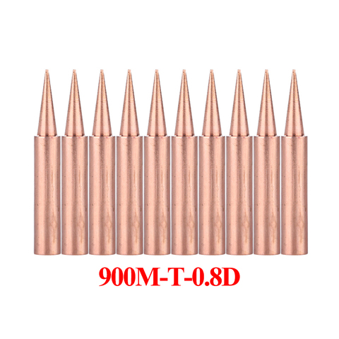 10Pcs/lot 900M-T-0.8D Soldering Iron Tip Pure Copper Lead-free Welding Sting BGA Soldering Tools ► Photo 1/1