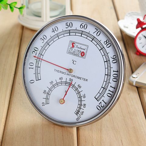 Sauna Thermometer metal Case Steam Sauna Room Thermometer Hygrometer Bath And Sauna Indoor Outdoor Used L69A ► Photo 1/6