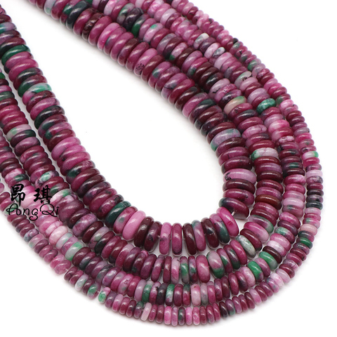 Natural Stone Abacus Shape Tourmaline Loose Beads 6 8 10 12mm Pick Size Spacer Beads For Jewelry Making DIY Bracelet Accessories ► Photo 1/4