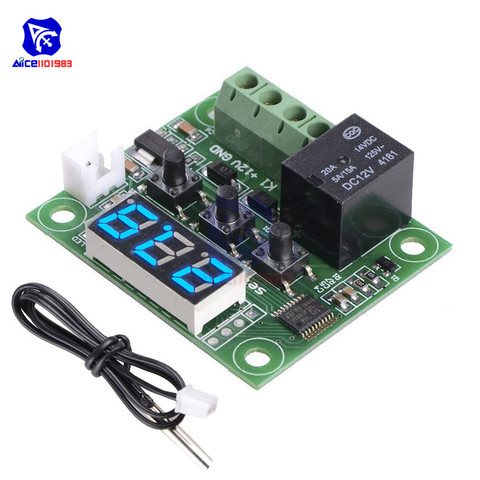 W1209 DC 12V LED Display Thermometer Heat Cool Temperature Controller On/Off  Switch Relay Module with Thermostat NTC Sensor ► Photo 1/5