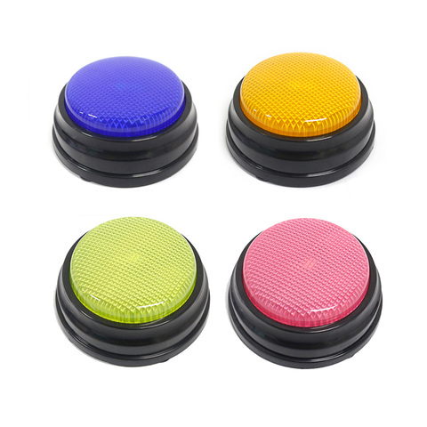 Recordable Talking Button with Led Function Learning Resources Answer Buzzers Orange+Blue+Green+Pink ► Photo 1/6
