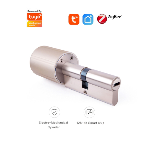 Tuya Smart Lock Cylinder E-keys Wireless WIFI Zigbee Lock Core Intelligent Encryption Door Lock for EU Lock Smart Home ► Photo 1/6