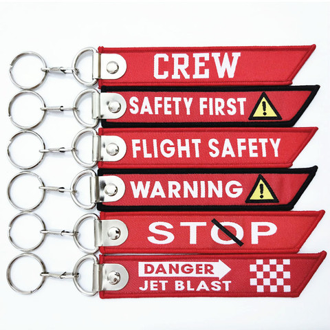 Pilot Captain Flight Crew Crew Pilot Safety Instructions Keychain Pendant Souvenir ► Photo 1/6