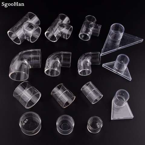 1pc 20/25/32mm Aquarium Fish Tank Plexiglass Acrylic Pipe Straight Joint Home DIY Water Tank PMMA Tube Elbow Tee Connectors ► Photo 1/6