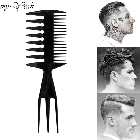 Professional Double Side Tooth Combs Fish Bone Shape Hair Brush Barber Hair Dyeing Cutting Coloring Brush Man Hairstyling Tool ► Photo 1/6