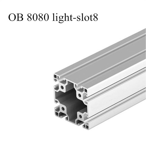 OB 8080light-slot8/8080heavy-slot8/8840R-slot8/100100 -slot10  L=100-1150mm industrial aluminum alloy profile for frame and hood ► Photo 1/4