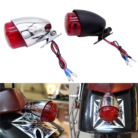 Universal 1 Pcs 12V Motorcycle LED Brake Stop Running Tail Rear Light For Cafe Racer Bobber Cruiser Chopper Custom ► Photo 1/6
