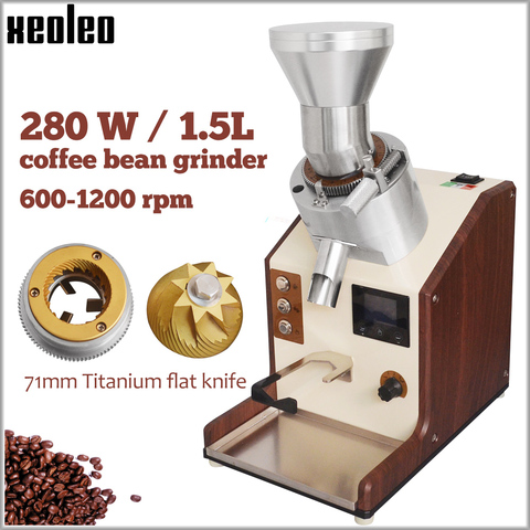 XEOLEO Coffee grinder conical burr Electric coffee grinder 280W Coffee bean miller 600-1200rpm 1.5L 71mm Conical burr grinders ► Photo 1/6