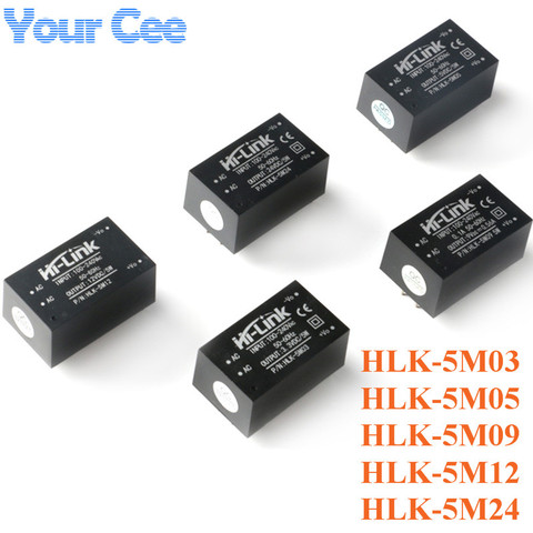 220V to 5V/3.3V/9/12V/24V AC DC Mini Power Supply Module Step Down Buck Module AC to DC HLK-5M03 HLK-5M05 HLK-5M09 HLK-5M12 ► Photo 1/6