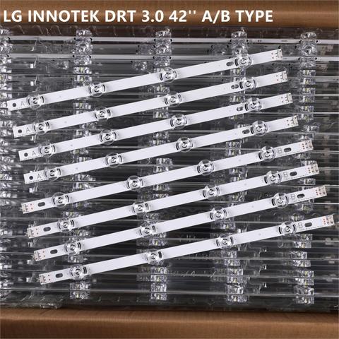 100% New-0riginal 8 PCS/set LED backlight strip bar for LG LC420DUE 42LB3910 INNOTEK DRT 3.0 42 inch A B 6916L-1709A 6916L-1710A ► Photo 1/6