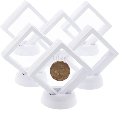 10Pcs Floating Display Stand Storage Box Coin Holder for Medal Coin Earring Bracelet Gems Ring Jewelry Organizer Display Case ► Photo 1/6
