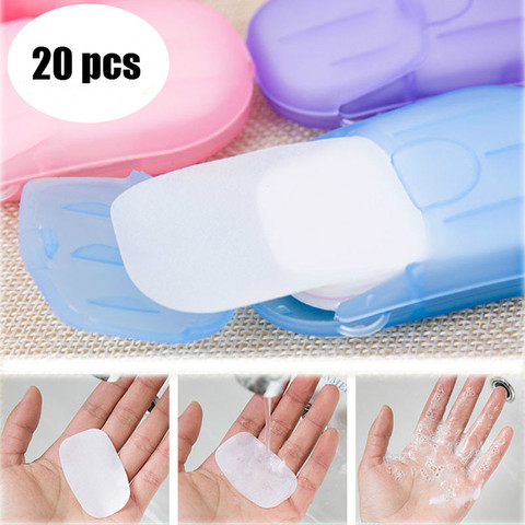20PCS Portable Soap Paper Disposable Soap Paper Flakes Washing Cleaning Hand for Kitchen Toilet Outdoor Travel Camping Hiking ► Photo 1/6