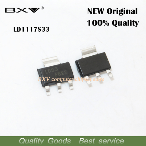 10pcs LD1117S33CTR SOT-223 LD1117S33 SOT223 LD33 IC REG LDO 3.3V 950MA ► Photo 1/1