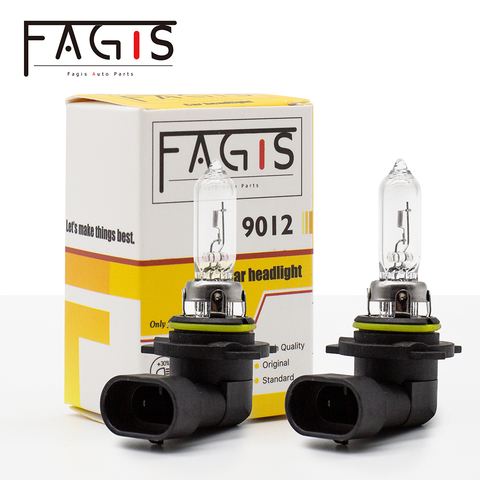 Fagis 2 PCS US Brand 9012 Hir2 12V 55W Clear Car Lights Halogen Bulbs White Auto Headlight  Car Head Lamps ► Photo 1/6