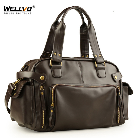 Male Bag England Retro Handbag Shoulder Bag Leather Men Big Messenger Bags Brand High Quality Men's Travel Crossbody Bag XA158ZC ► Photo 1/6