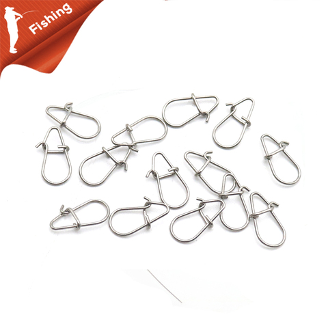 Stainless Steel Hook Fast Clip Lock Snap Swivel Solid Rings Safety Snaps Fishing Hook Connector ► Photo 1/5