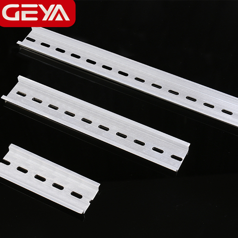 GEYA Guide Rail Aluminum Universal Type 35mm Slotted DIN Rail Long 10cm 20cm 30cm Thickness 1mm ► Photo 1/3