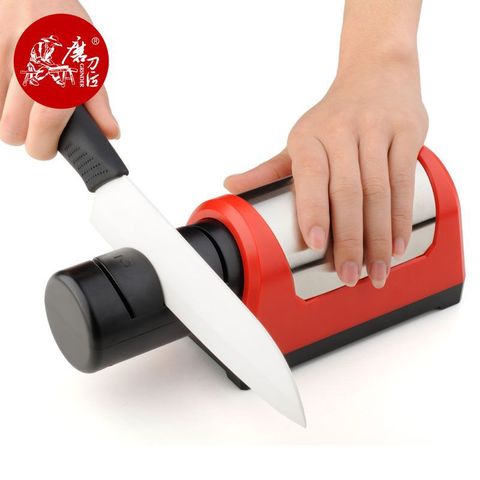 TAIDEA Sharpening Stone  Two Stages Diamond Kitchen Knife 2 Slot Electric Diamond Steel Ceramic Home Knife Sharpener TG1031 ► Photo 1/6