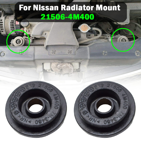 2x For Nissan CUBE z11 JUKE F15 Micra K12 MURANO Z50 Z51 NOTE E11 Sunny B15 N16 Teana J31 J32 Radiator Mount Rubber Bushing ► Photo 1/6