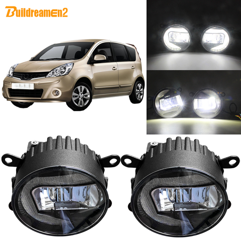 Buildreamen2 For Nissan Note E11 2006-2013 Car Styling LED Projector Fog Light + Daytime Running Lamp H11 Socket 12V ► Photo 1/6