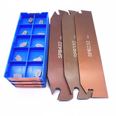Tungsten Carbide SP200 SP300 SP400 PC9030 / NC3020 / NC3030 Slotted Carbide Inserts Parting and grooving Tool CVD+PVD Lathe Tool ► Photo 1/6