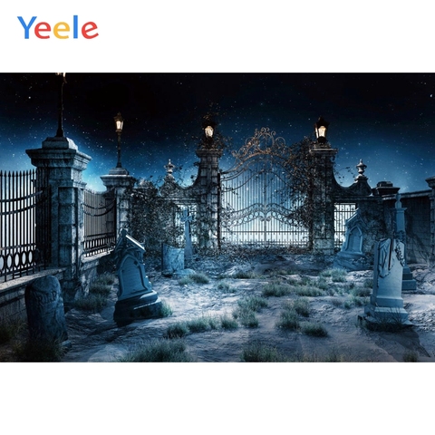 Happy Halloween Backdrop Tomb Tombstone Forest Baby Portrait Backdrops Backgrounds Vinyl Photography Background For Photo Studio ► Photo 1/6