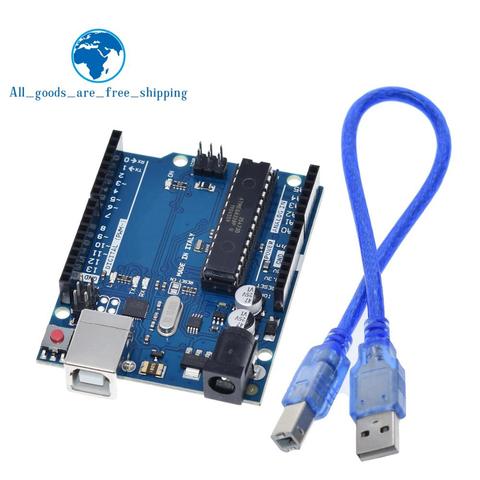 1 Set UNO R3 Official Box ATMEGA16U2+MEGA328P Chip For Arduino UNO R3 Development board + USB CABLE ► Photo 1/6