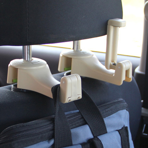 Universal Car Headrest Hook 5kg Max Car Back Seat Hanger with Phone Holder for Bag Handbag Purse Grocery Cloth Easy Install ► Photo 1/6