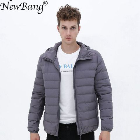 Matt Fabric Ultra Light Down Jacket Men Hooded Winter Men's Down Jacket Windbreaker Feather Jacket Man Lightweight Portable Coat ► Photo 1/5