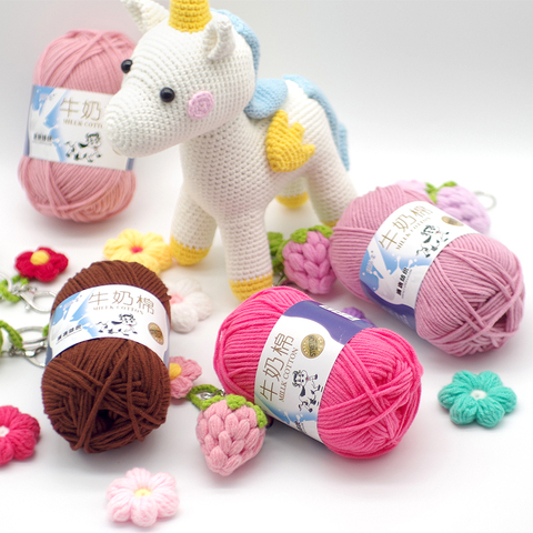 50grams/Set Milk Cotton Crochet Yarn Anti-Pilling Fine Quality Hand Knitting Thread For Cardigan Scarf Hat Sweater Doll ► Photo 1/6