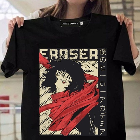 Fashion Unisex Aizawa T-Shirt Cartoon Printed Japanese Anime My Hero Academia Aizawa Tee Casual Short Sleeve Anime T-Shirt Tops ► Photo 1/5