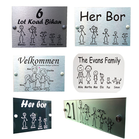 Customize French Door Plaque Personalised Stick Family House Name Or Number Door Sign ► Photo 1/4