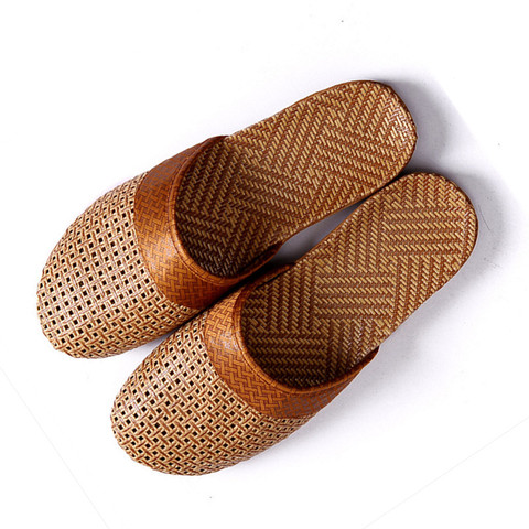 Suihyung New Men Summer Shoes Slippers Flax Weaving Breathable Non-slip Male Sandals Beach Flip Flops Man Indoor Slippers Slides ► Photo 1/6