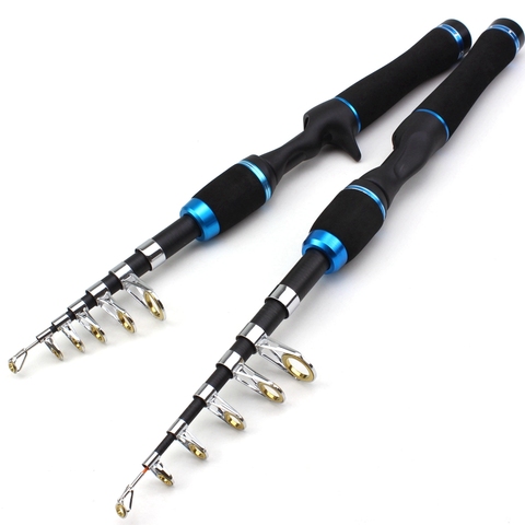 Ultra-short Telescopic Carbon  Fishing Rod 1.65m Spinning Casting Fishing Portable Tackle Sea Rod fishing fish Child gift ► Photo 1/6