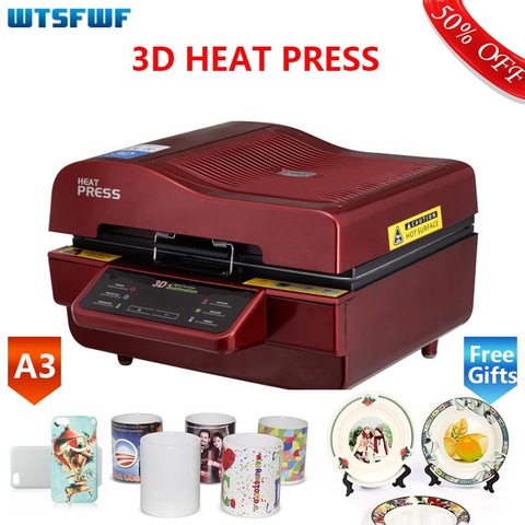 Wtsfwf A3 ST-3042 3D Vacuum Press Machine Heat Press Printer Thermal Press for Cases Mugs Plates Glasses Wood ► Photo 1/6