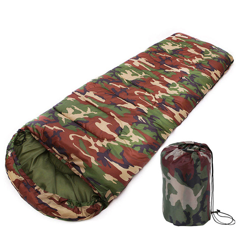 Cotton Camping Sleeping Bag Envelope Style Army Military Camouflage Sleeping Bags Outdoor Warm Traveling Hiking Sleep Bag XA380B ► Photo 1/6