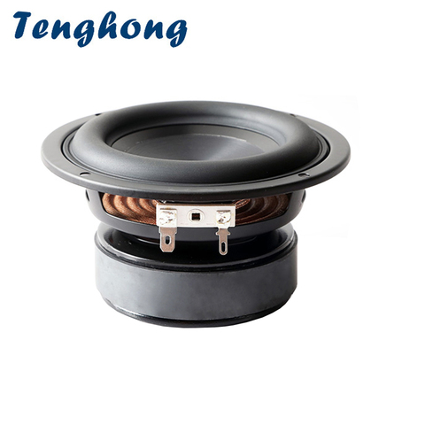 Tenghong 1pcs 4 Inch Subwoofer Speaker 4/8 Ohm 40W Bass Audio Speaker Unit HIFI Bookshelf Loudspeaker For Home Theater DIY ► Photo 1/6