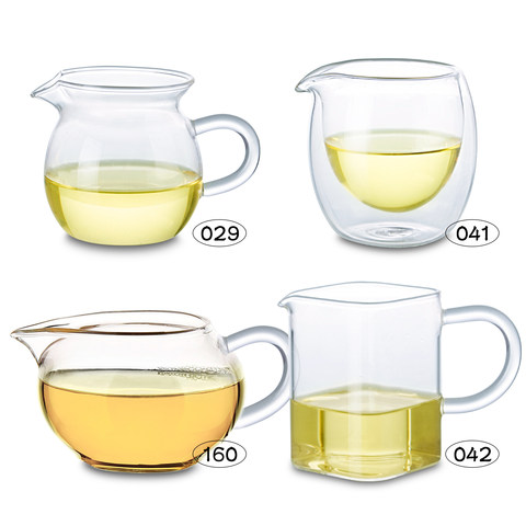 Kinds of Heat Resistant Clear Glass Tea Serving Pitcher Chinese Gong fu Cha Hai ► Photo 1/6