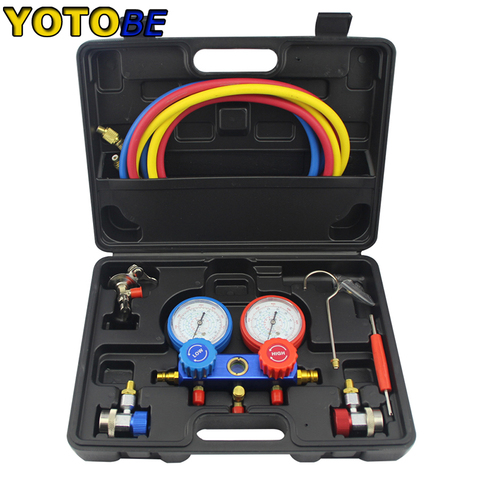Refrigeration Air Conditioning Manifold Gauge Maintenence Tools R134A Car Set With Carrying Case ► Photo 1/4